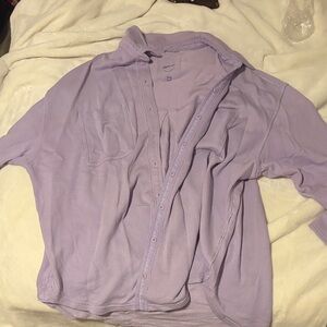 American Eagle Outfitters Light Purple Shirt